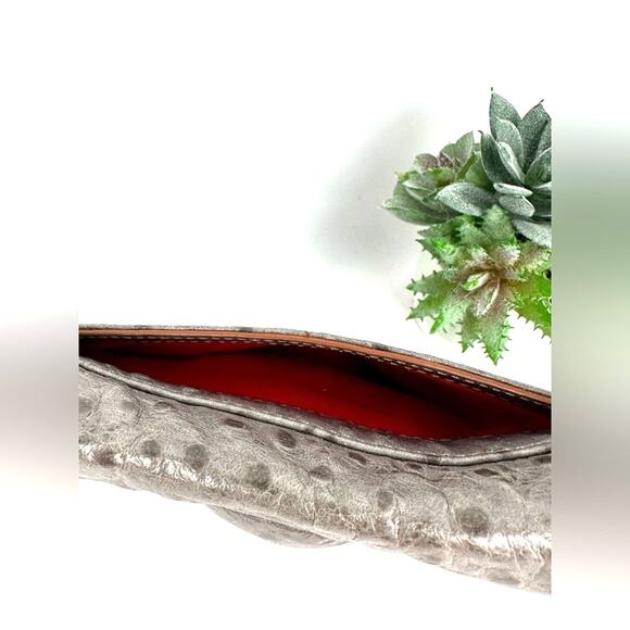 Hobo International Ostrich Grey Crossbody Mini Bag - Picture 9 of 9